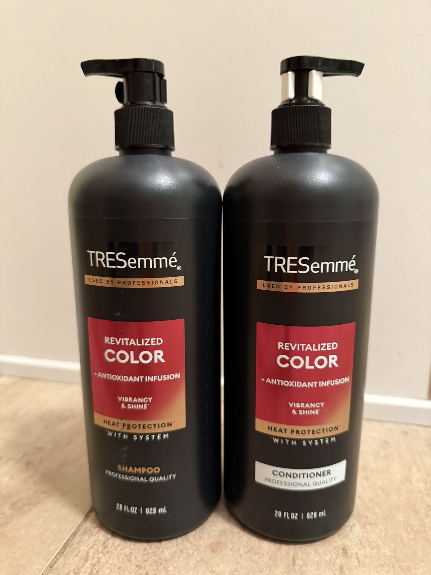 Tresemme Revitalized Color Heat Protection Shampoo Conditioner Set 28Fl Oz