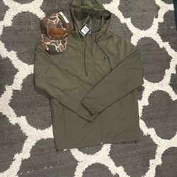 Ua Jacket Size L , Adjustable Bass Pro Shop Trucker Cap New 