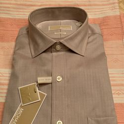 Michael Kors Men’s Shirt, Size 16 34/35, Color Chino