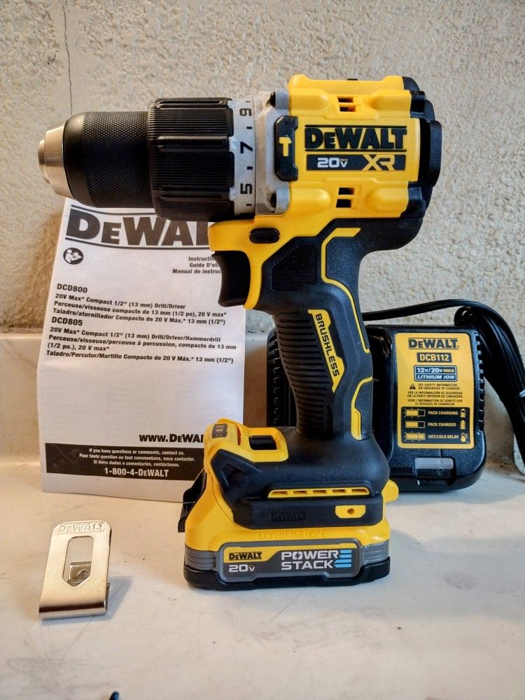 DeWalt XR 20V MAX Compact Hammer Drill Kit. $160