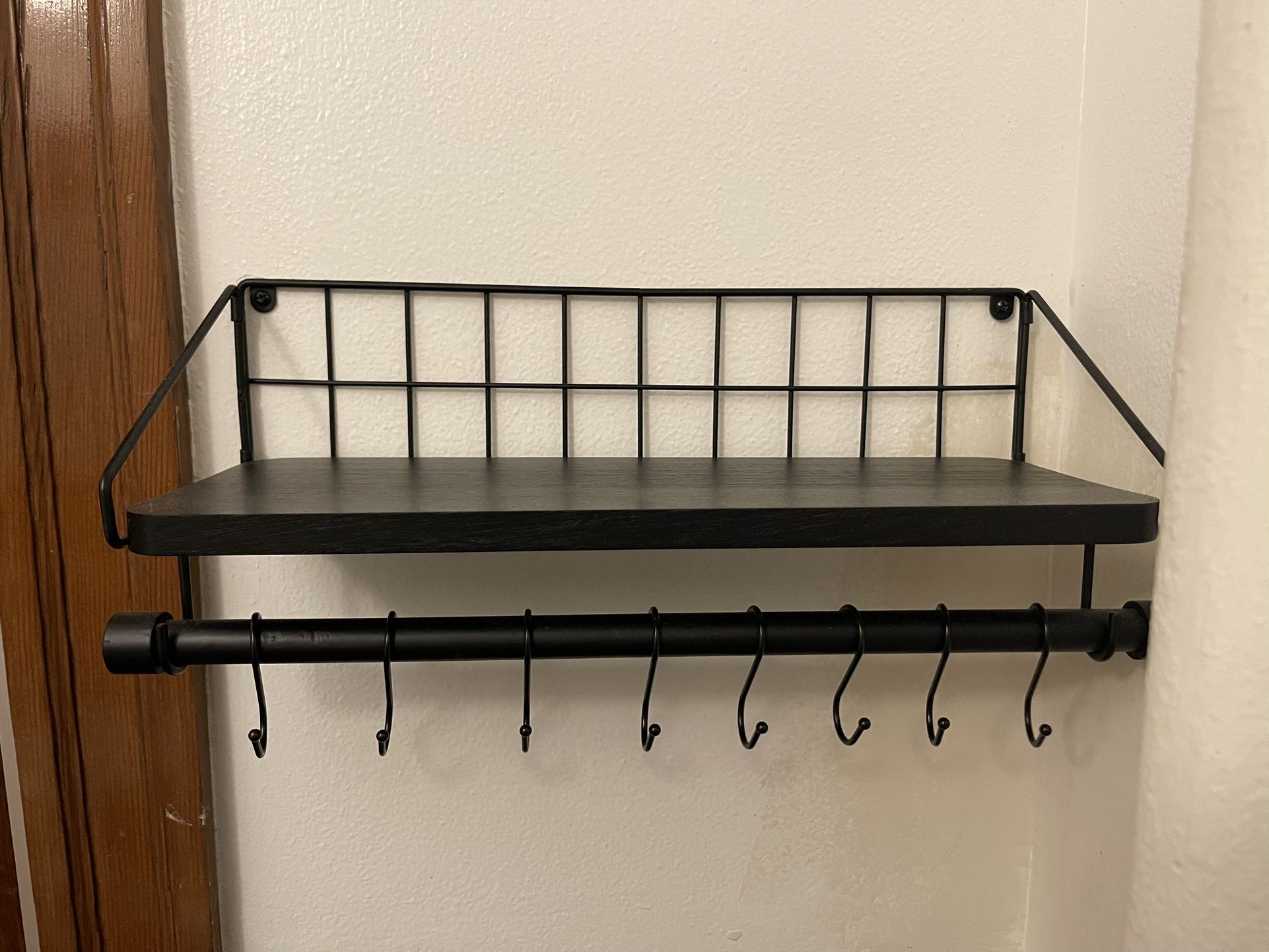 Wall Shelf with Bar and Hooks for Sale in Seattle, WA OfferUp