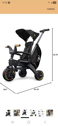 Doona Liki Trike S5, Nitro Black - 5-in-1 Compact, Foldable Tricycle - Suitable for Toddlers 10 to 36 Months
