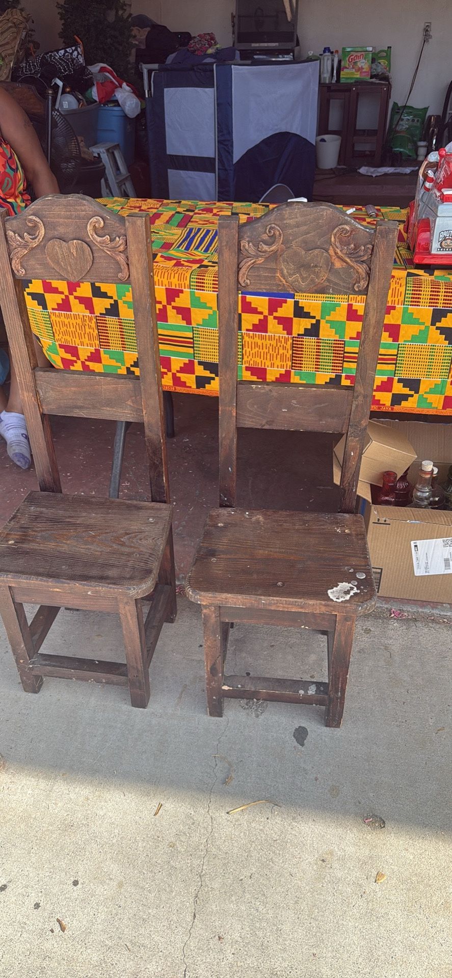 Small Antique Chairs Set of Two