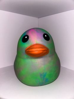 Tie-dye squishy duck
