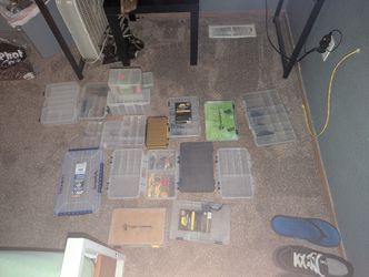 Plastic Tackle Boxes (Lots Of Them)