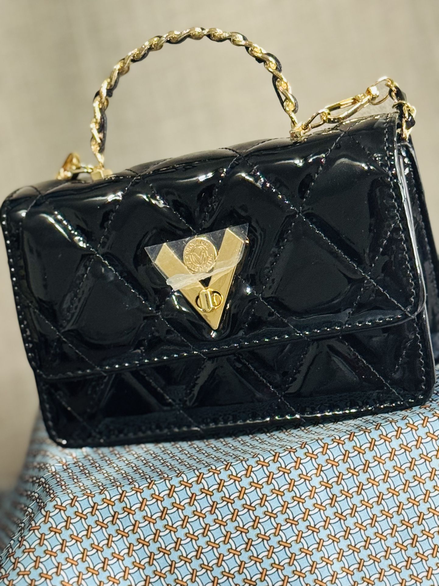 NEW Small Valentino Orlandi Quilted Crossbody Bag