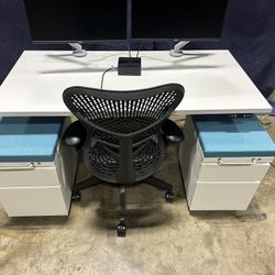 Herman Miller JRB Studio 60x30” & 60x24 Standing Desk! We Also Have Chairs, Monitor Arms, Monitors And More’