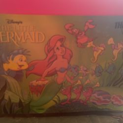 Vintage Disney The Little Mermaid Ariel Pink Aladdin Plastic Lunch Box Thermos