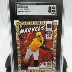 2025 Donruss Paul Skenes DIAMOND MARVELS #1 - SGC 8 NM-MT 💎 Pirates RC