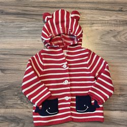 6-12m GAP Whale Pockets Hooded Cardi - $16!!