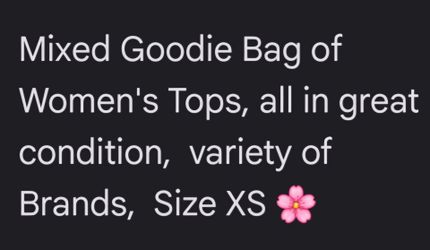 Mixed Goodie Bag of Women's Tops, all in great condition,  variety of Brands,  Size XS 🌸