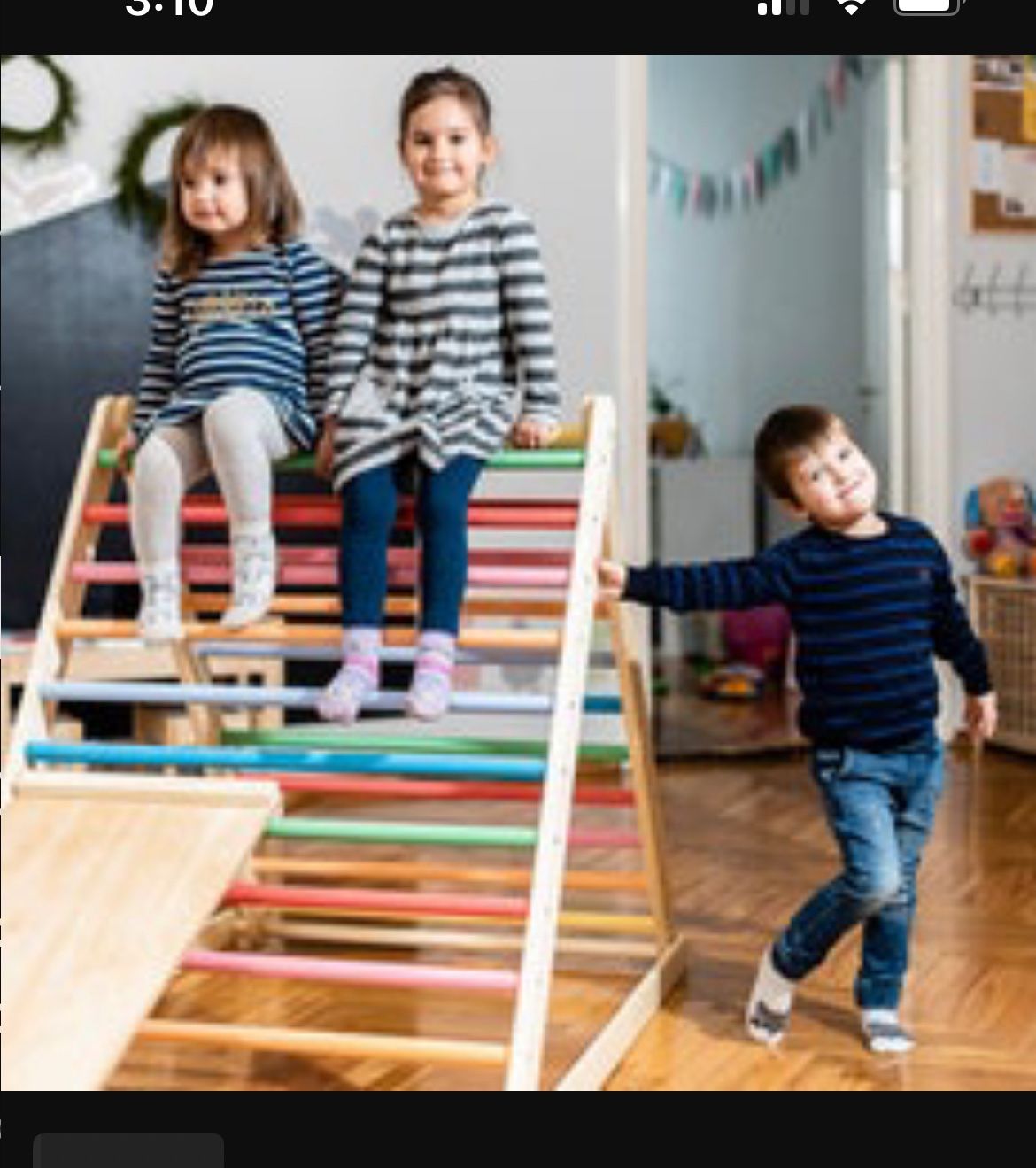 Pikler Triangle With Slide/climbing Attachment 