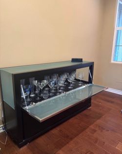 Cantoni Italian Modern Bar / Stemware Display Cabinet