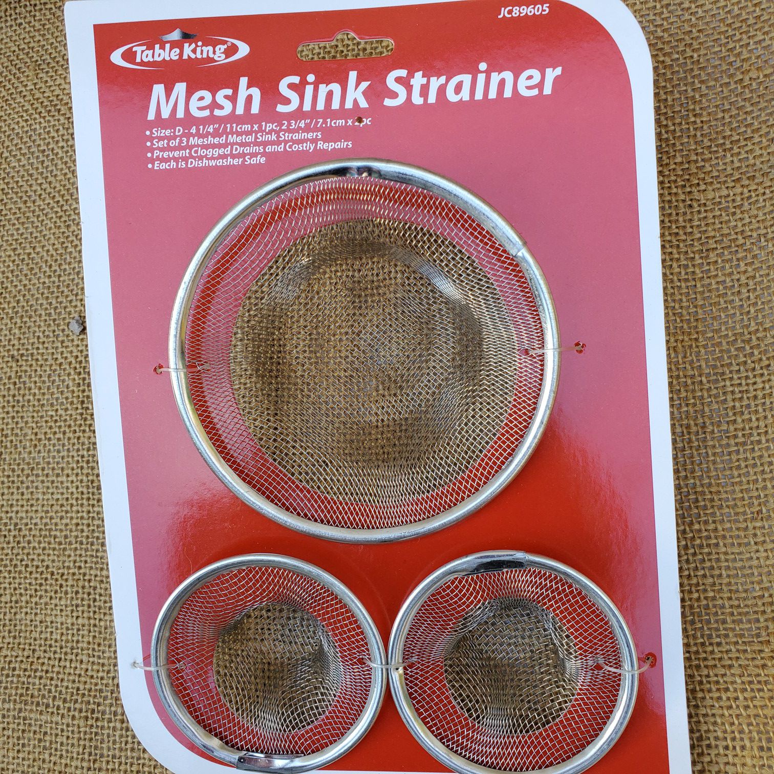 NEW( set of 3) Rust resistant mesh sink strainers