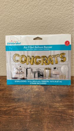 Congrats gold balloons