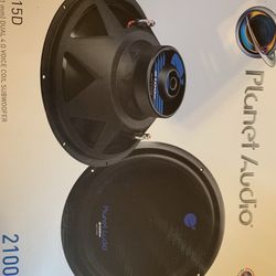 Brand New Planet Audio Speakers With Speaker Boxes 