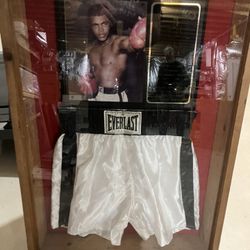 Signed Muhammad Ali Picture And Trunks
