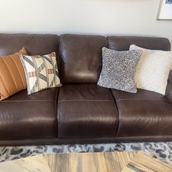 OBO-Genuine Leather Couch, chair and Ottoman 