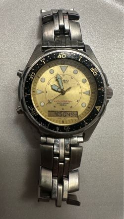 stainless steel men’s casio quartz chronograph water resistant 10bar watch