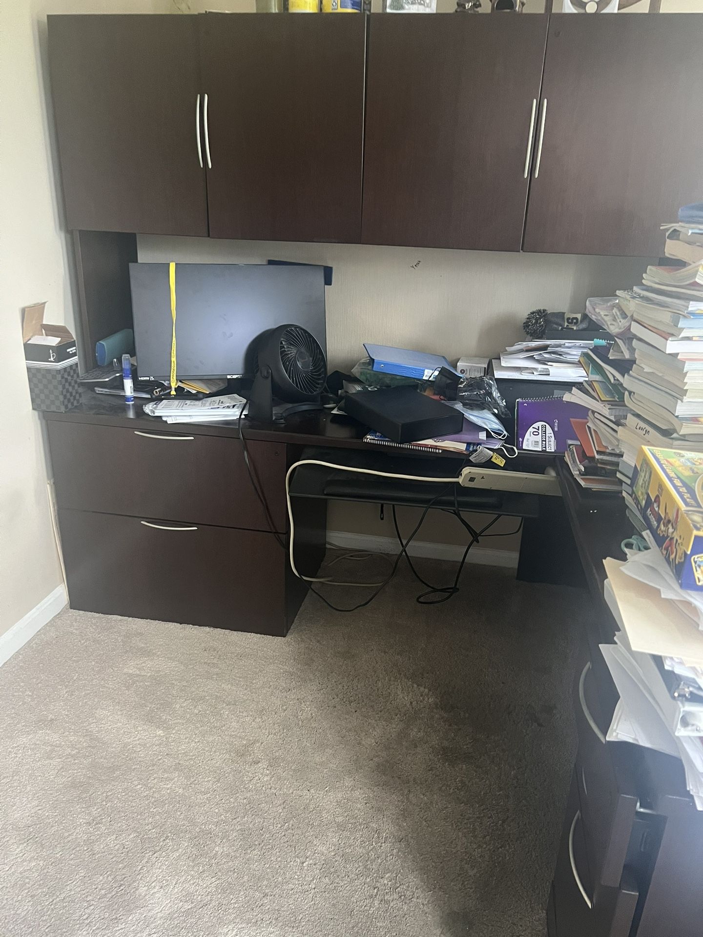 Big Desk With Drawers And Cabinets