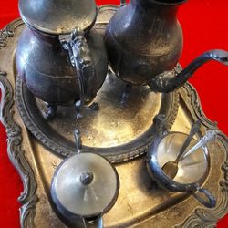 Antique Brass Tea Set