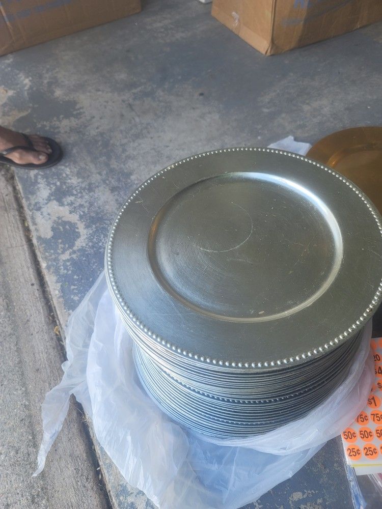 Plate Chargers Silver And Gold