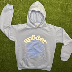 Sky blue Sp5der hoodie (m)