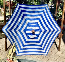 Wooden Umbrella: 7’H x 57”W