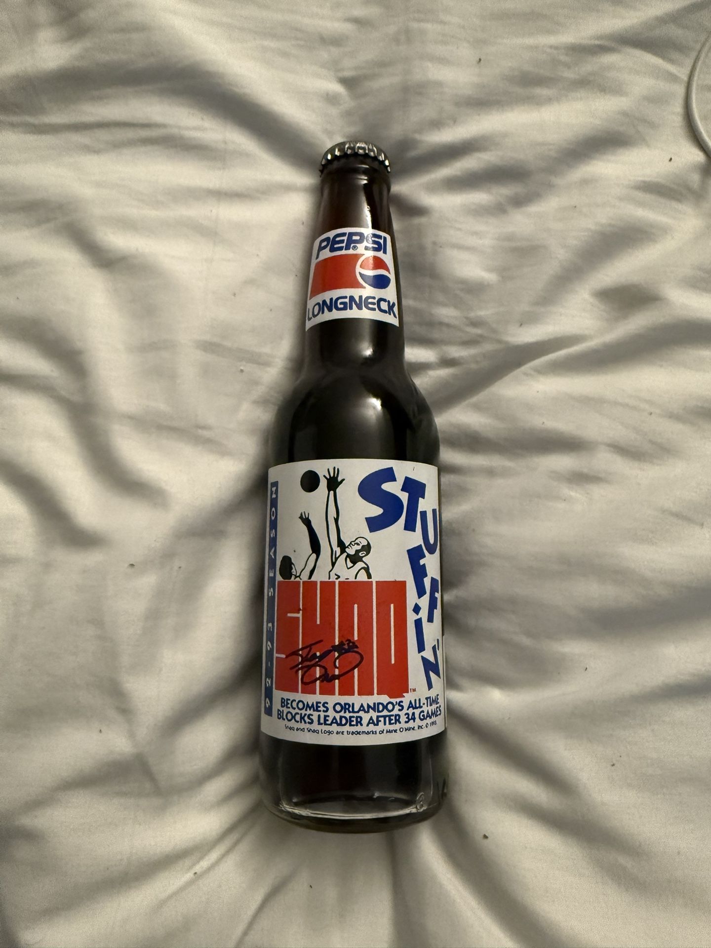 Pepsi long-neck Shaq Bottle (Year 92-93)