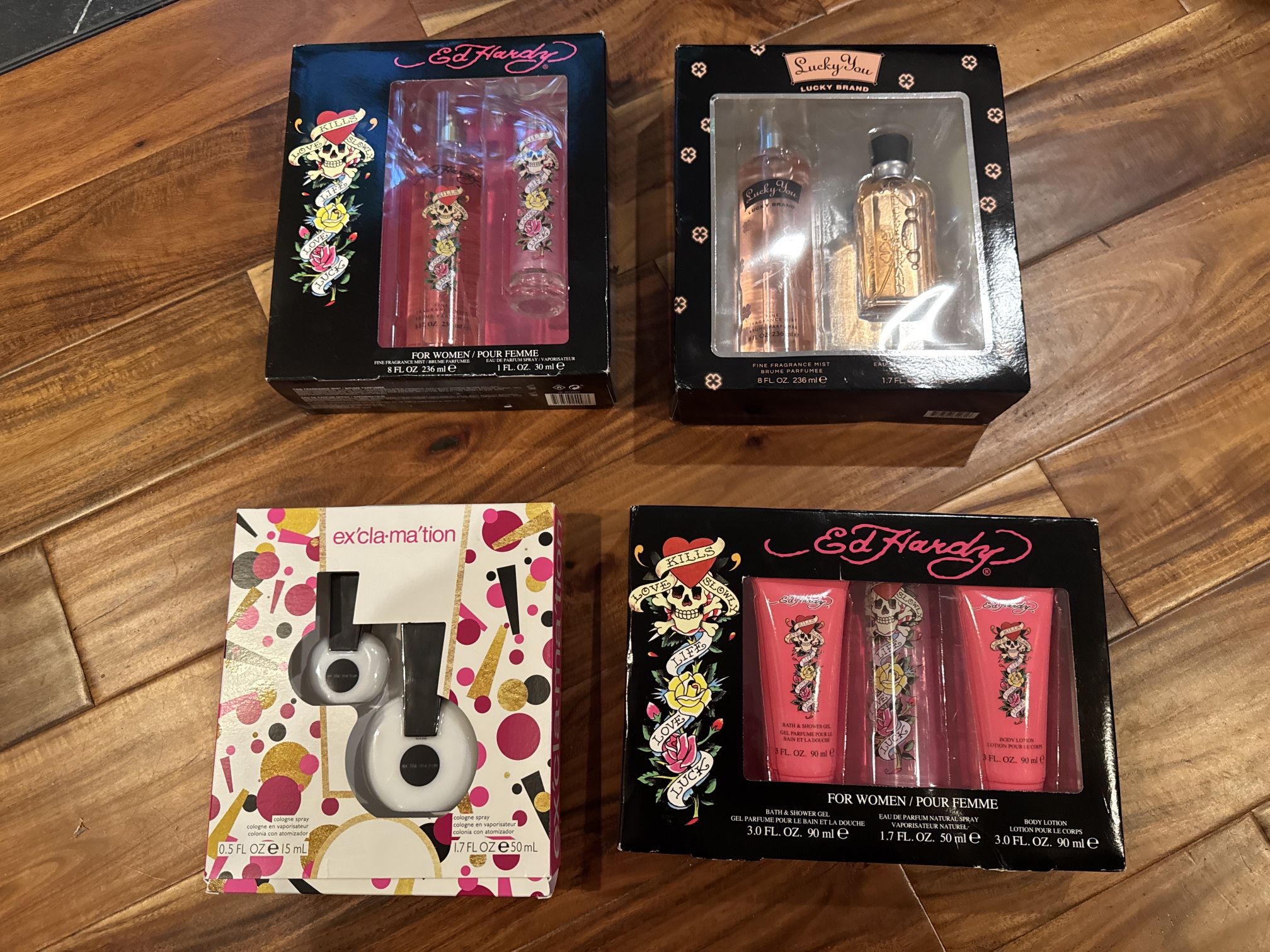 🌸 Women’s Perfume Gift Sets – 4 Brand New Boxes – $10 each, $30 for All