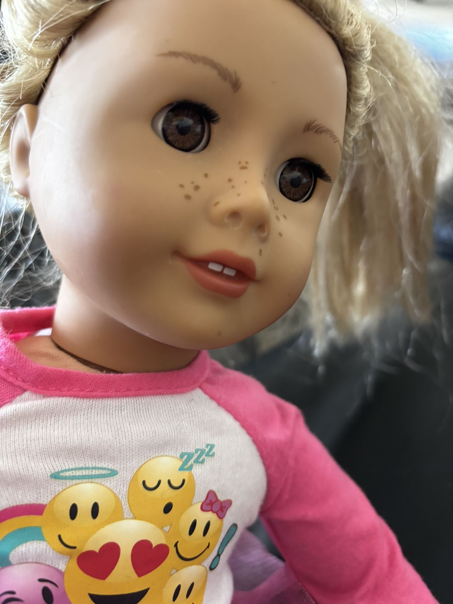 Retired American Girl Doll Tenet baby doll toy brown eyess freckles 2014