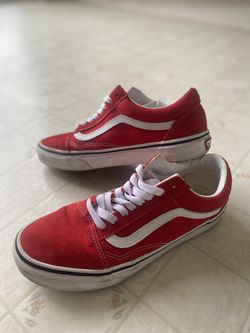 Vans Old Skool Red Size Men 7.0 Women 8.5