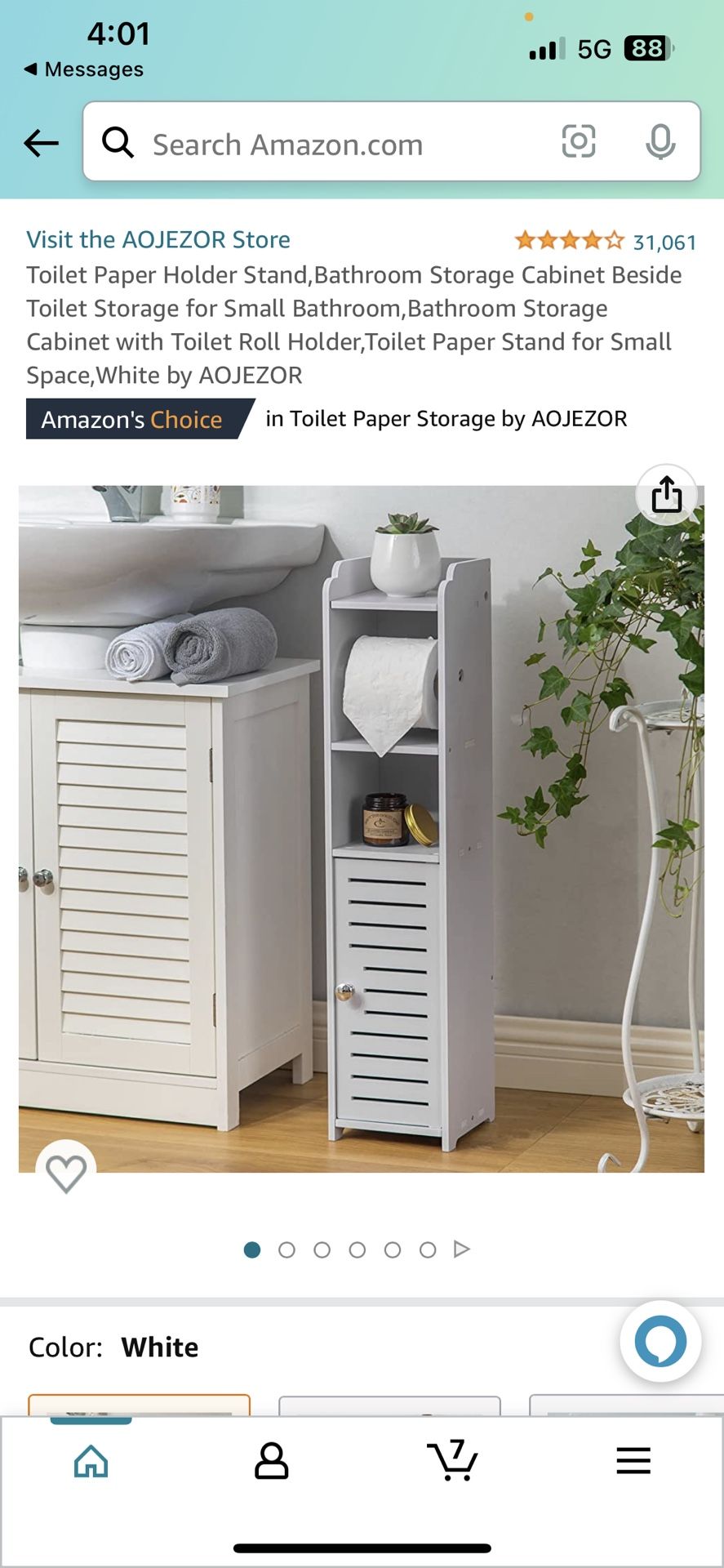 AOJEZOR Bathroom Storage Cabinet,Small Bathroom Storage Cabinet