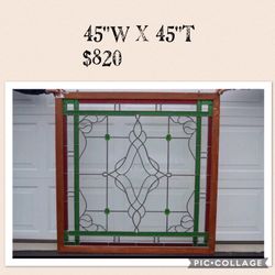 Antique Stained Glass Window Vintage