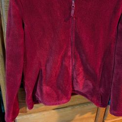 Very Soft Burgundy Fleece Jacket 