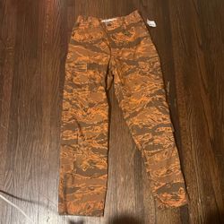 orange camo pants 