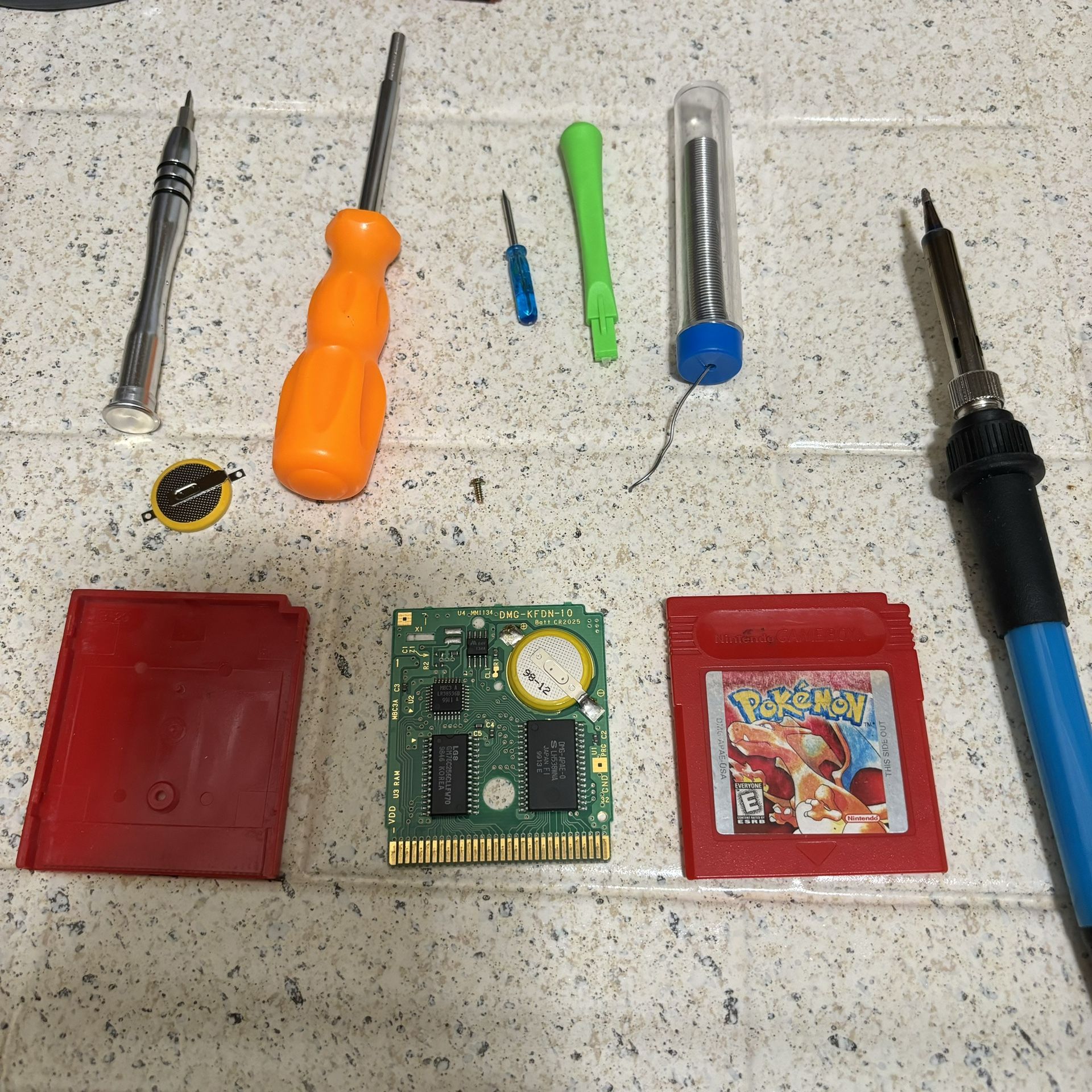 CR2025 battery for gameboy color games. I do battery replacements. for