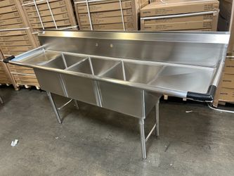 Commercial 3 Compartment Sink NSF