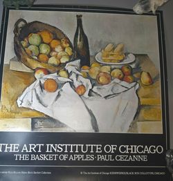 Paul Cezanne "The Basket of Apples" 22.5"x 23" poster in good condition