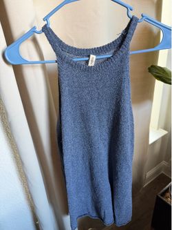 Wishlist Blue Terry Knit Tank Top size Medium