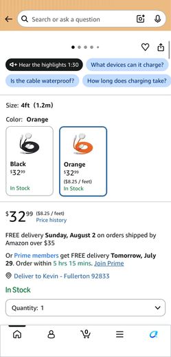2-IN-1 USB-C CABLE WITH IN-LINE WATCH CHARGER