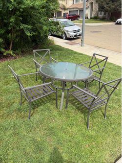 Small patio table and chairs