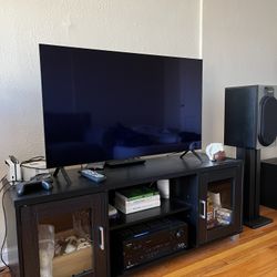 Large Black TV Stand/Media Console