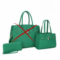 Green two piece handbag