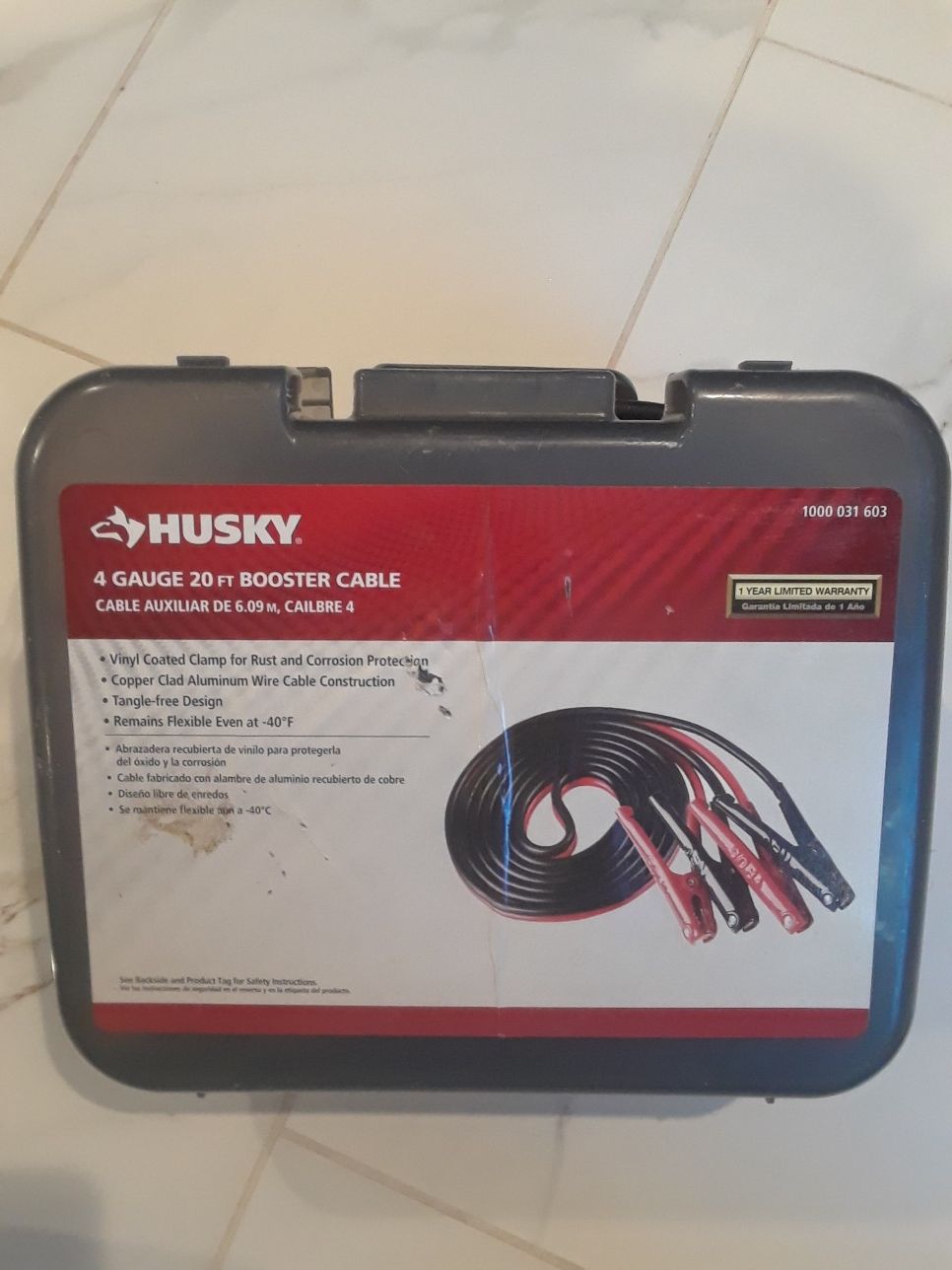 Husky 4 Gauge 20ft. Booster Cable 1000 031 603