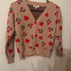 Girls Valentines Cardigan