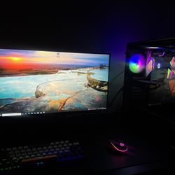 Pc gamer + monitor + mouse + keyboard