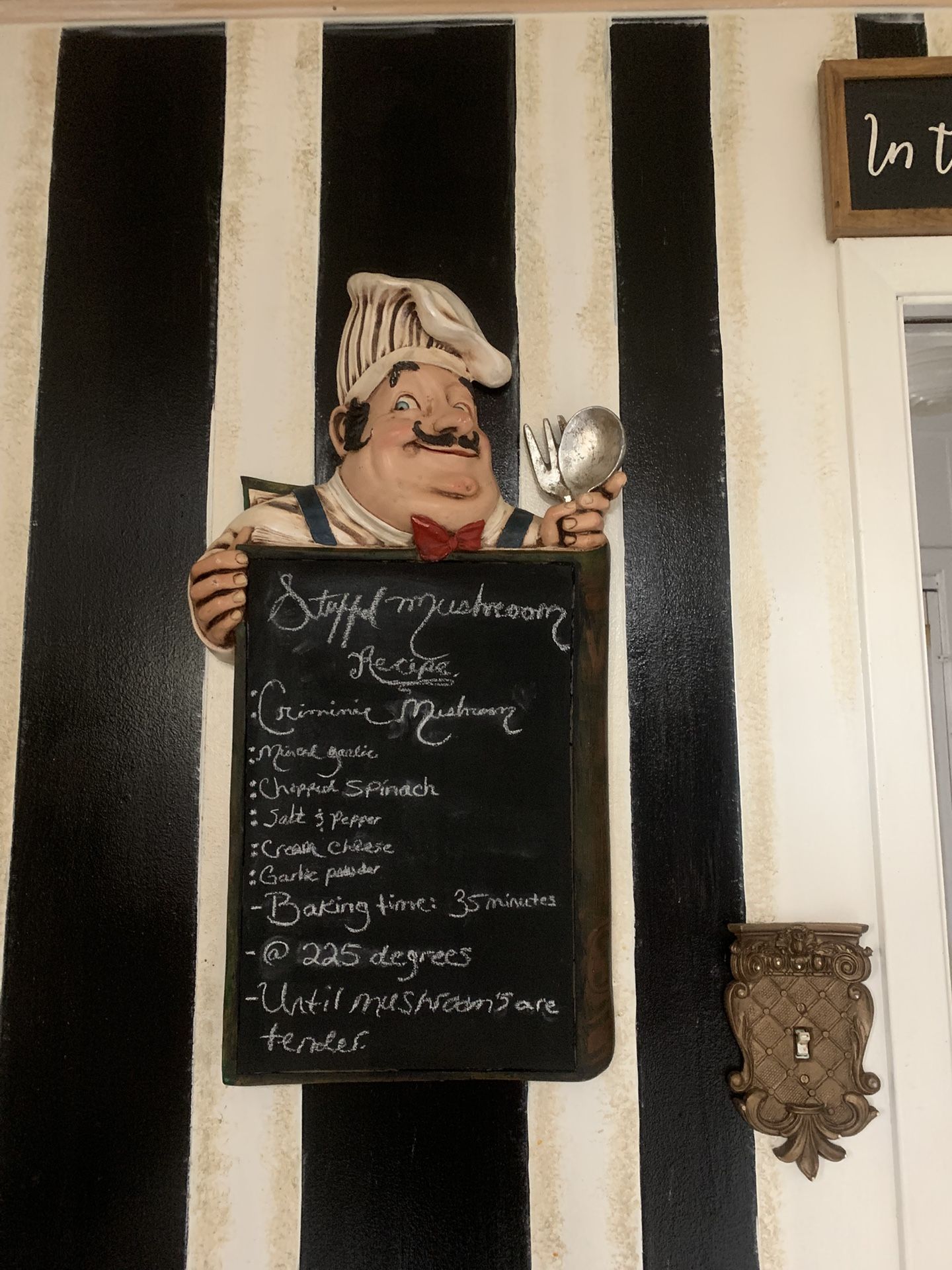 Kitchen Wall Chef Chalkboard