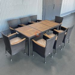 9pc Outdoor Patio Dining Table Furniture Set