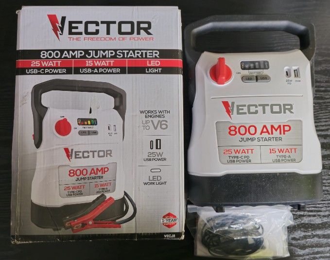 Vector 800 Amp Jump Starter with USB Power